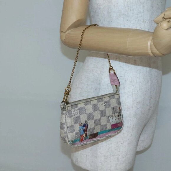 Louis Vuitton Handbags - LOUIS VUITTON Damier Azur Mini Pochette Accessoires Pouch N41669 LV Auth 142332